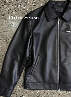 Third绵羊皮翻领夹克PR**家版型合身正肩款春秋真皮口粮款