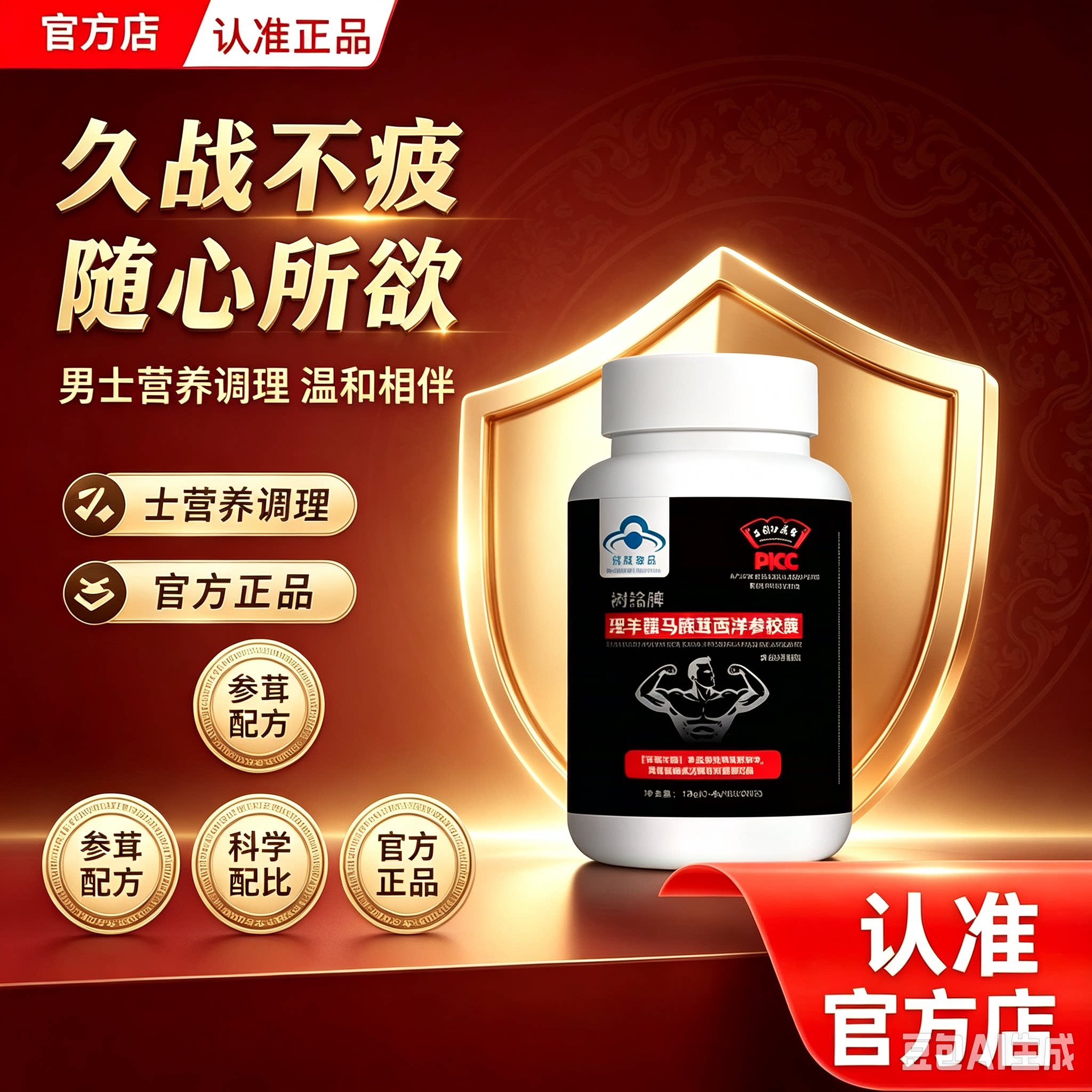 冠仲盛参茸羊藿马鹿茸西洋参胶囊