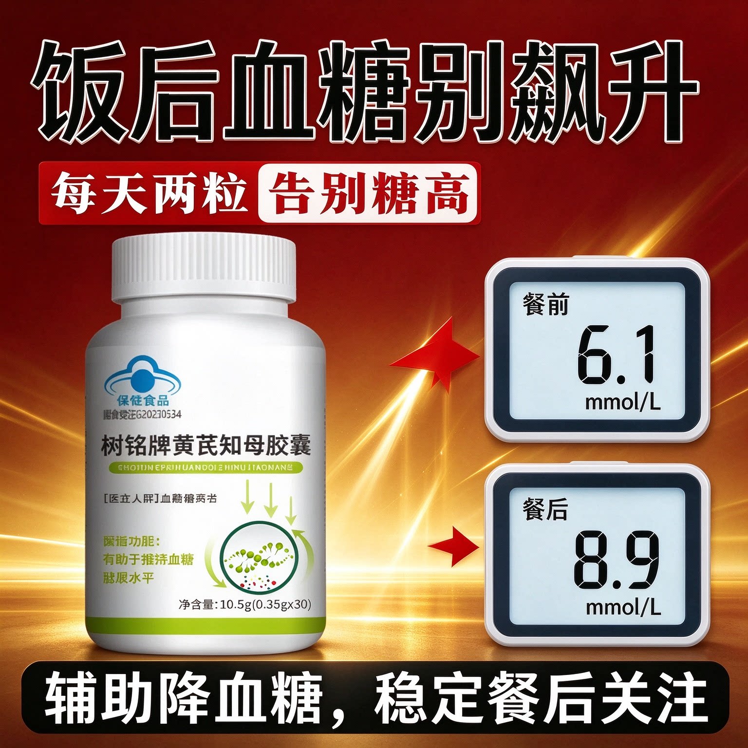 康頑美平衡宝黄芪知母胶囊控糖