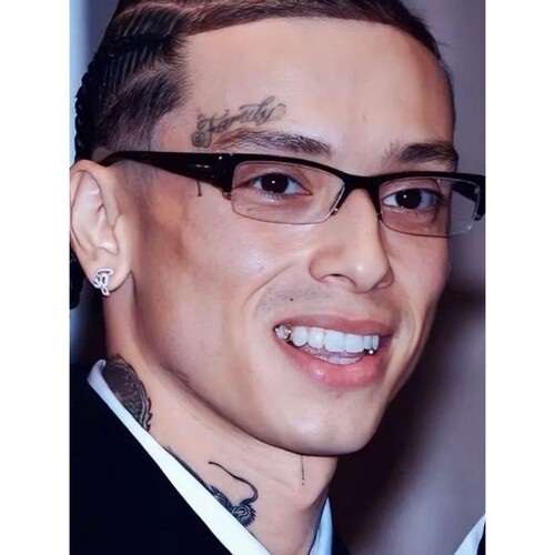 centralcee同款斯文半框窄框方形眼镜rapper嘻哈蹦迪凹造型平光镜