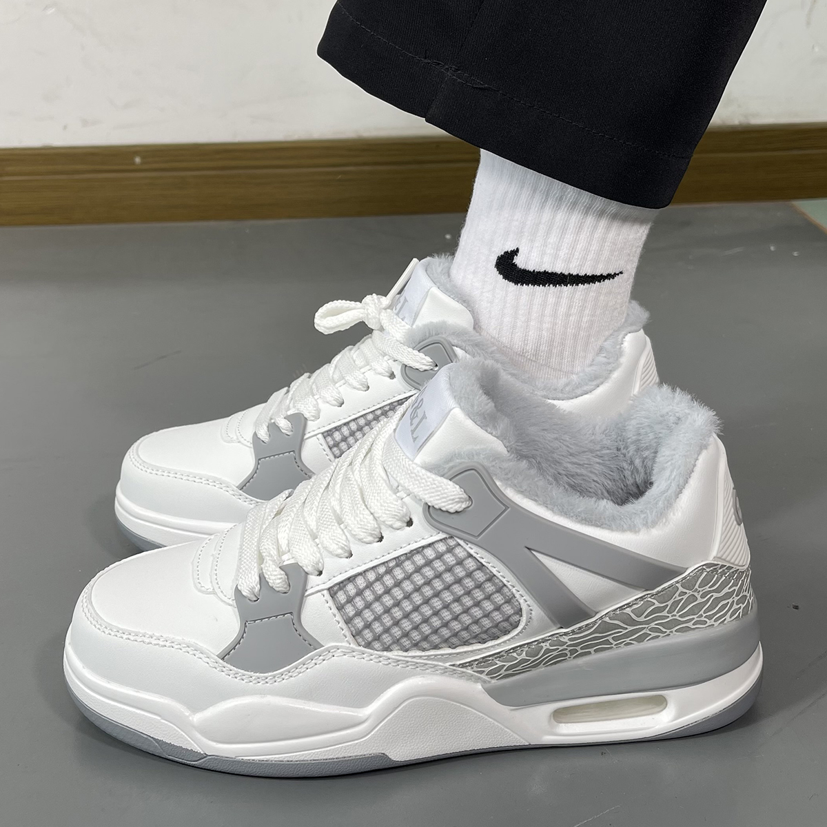 男鞋ins潮流冬季加绒保暖棉鞋