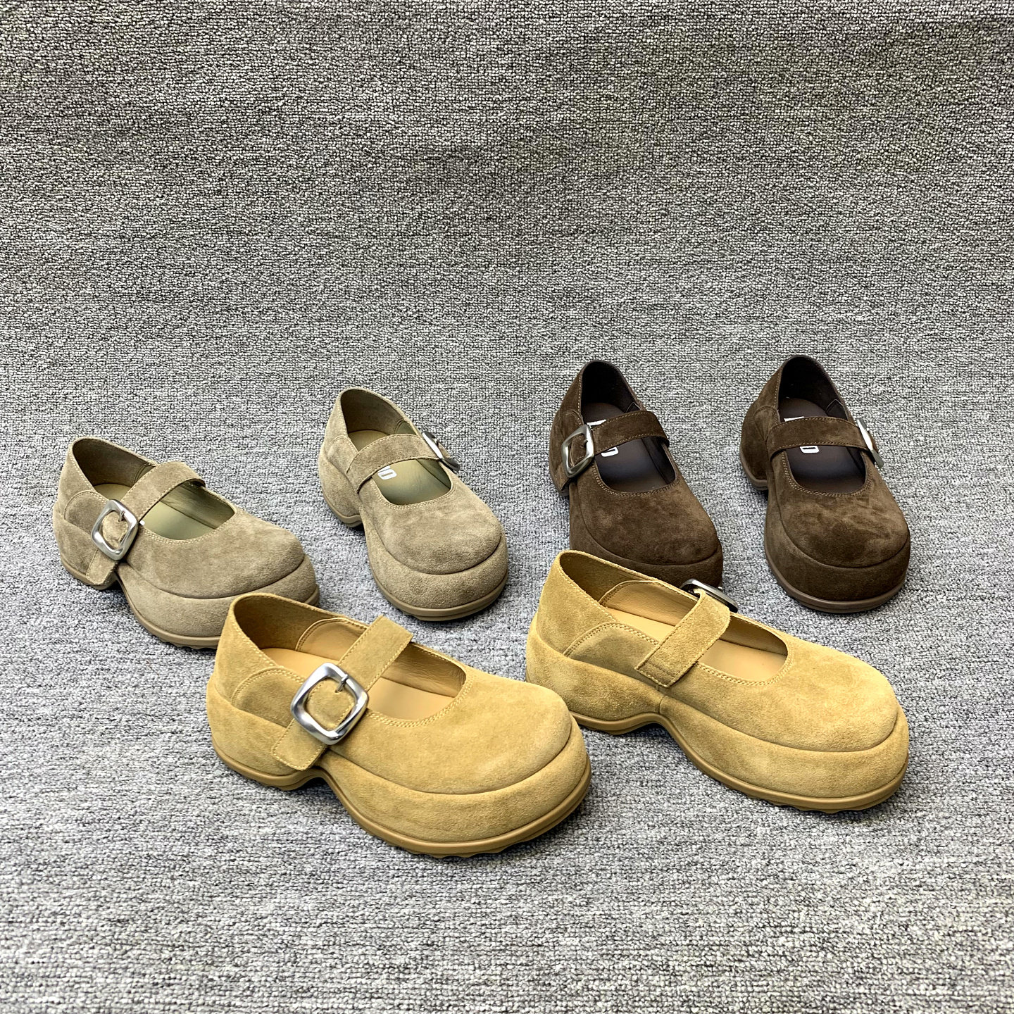 欧洲站女鞋2026春季新款欧货磨砂皮松糕底魔术贴浅口单鞋勃肯鞋女,女鞋,勃肯鞋/软木鞋,淘宝优惠券,粉丝福利购,淘宝优惠卷