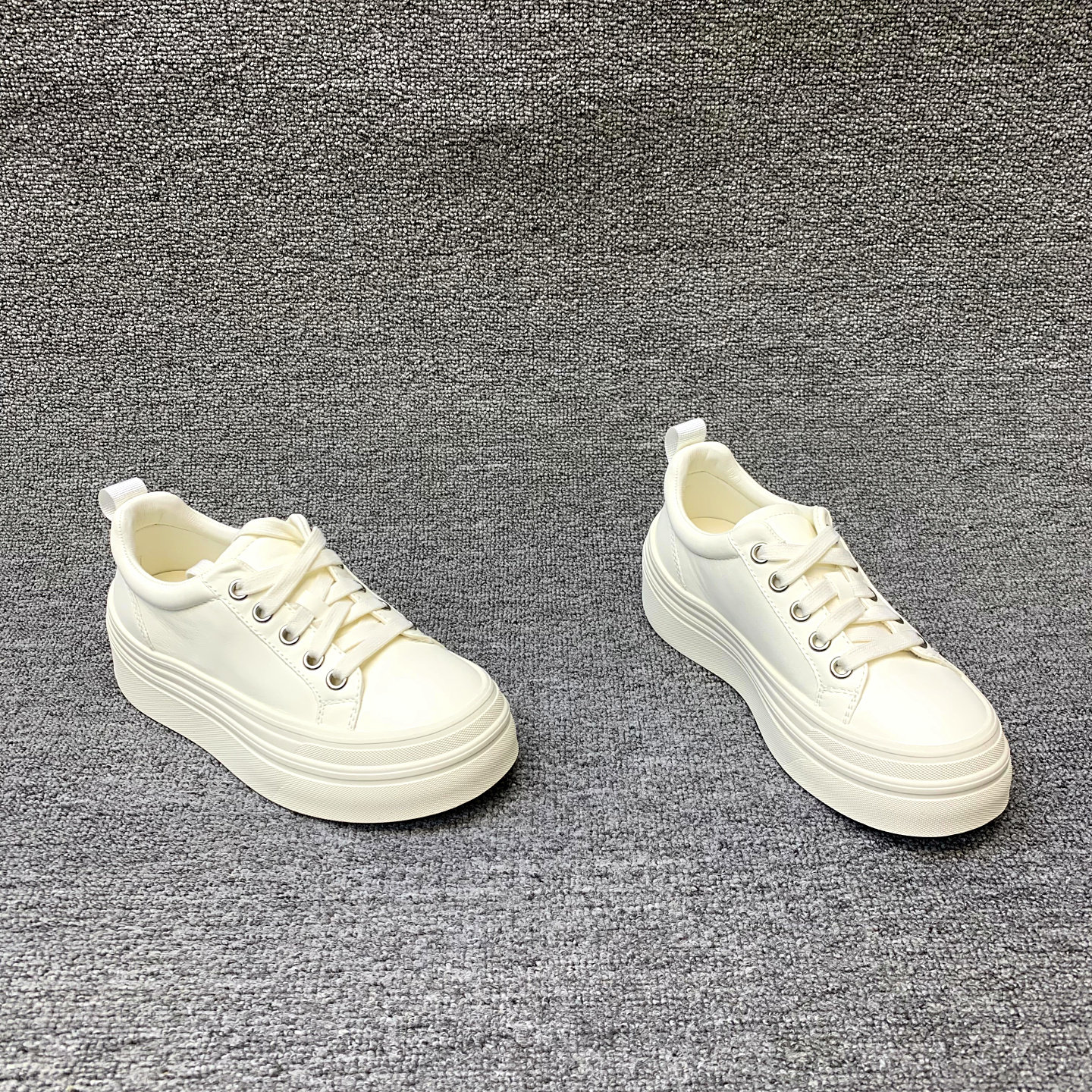 欧洲站女鞋2026春季新款欧货真皮系带厚底圆头简约时尚休闲板鞋女,女鞋,休闲板鞋,淘宝优惠券,粉丝福利购,淘宝优惠卷