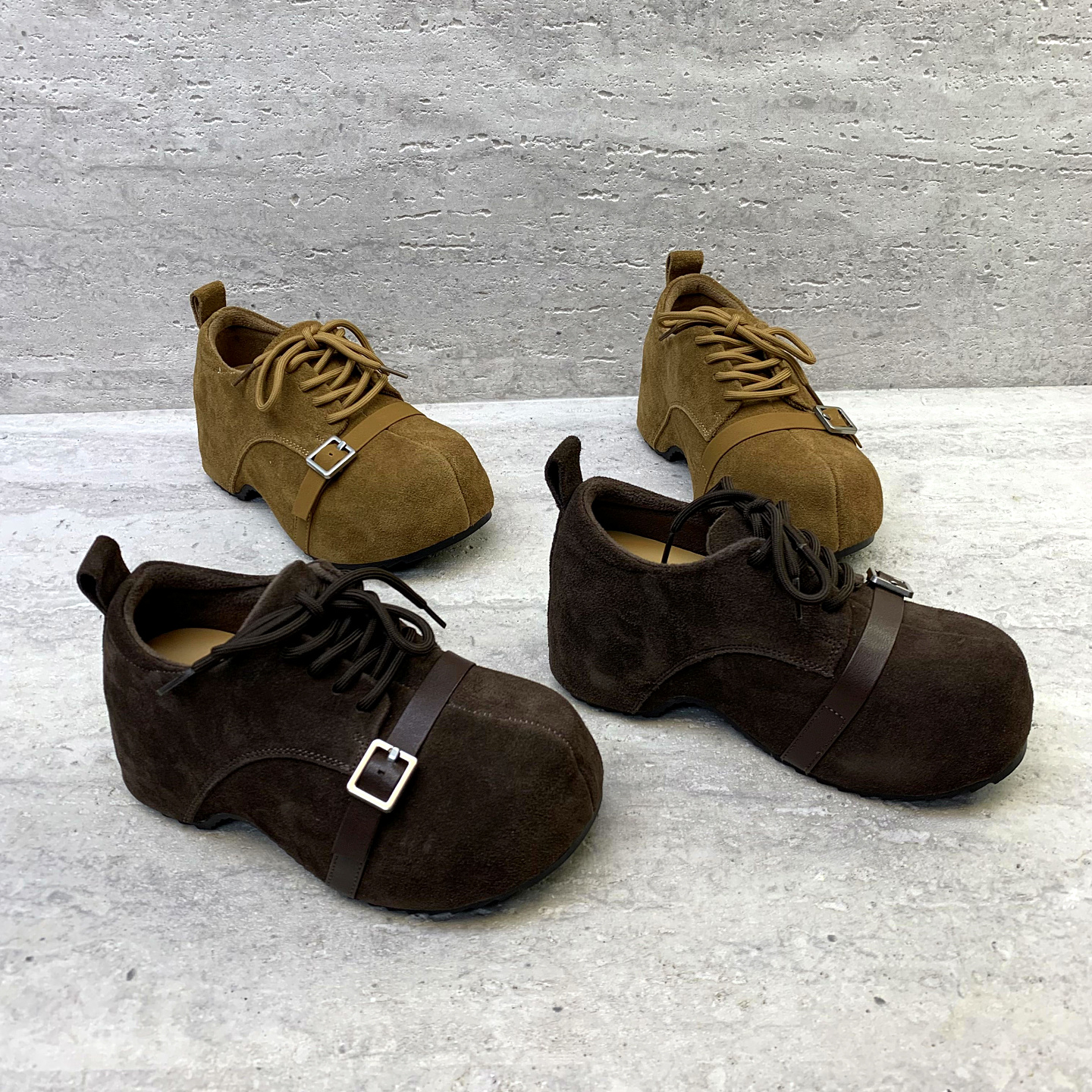 系带内增高复古时尚勃肯鞋单鞋