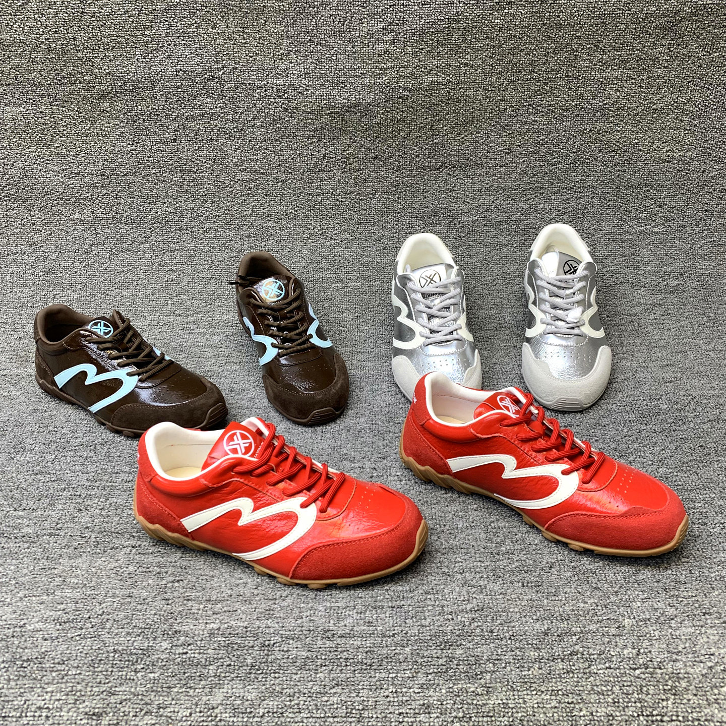 欧洲站女鞋2026春季新款欧货真皮防滑系带平底圆头时尚运动休闲鞋,女鞋,时尚休闲鞋,淘宝优惠券,粉丝福利购,淘宝优惠卷