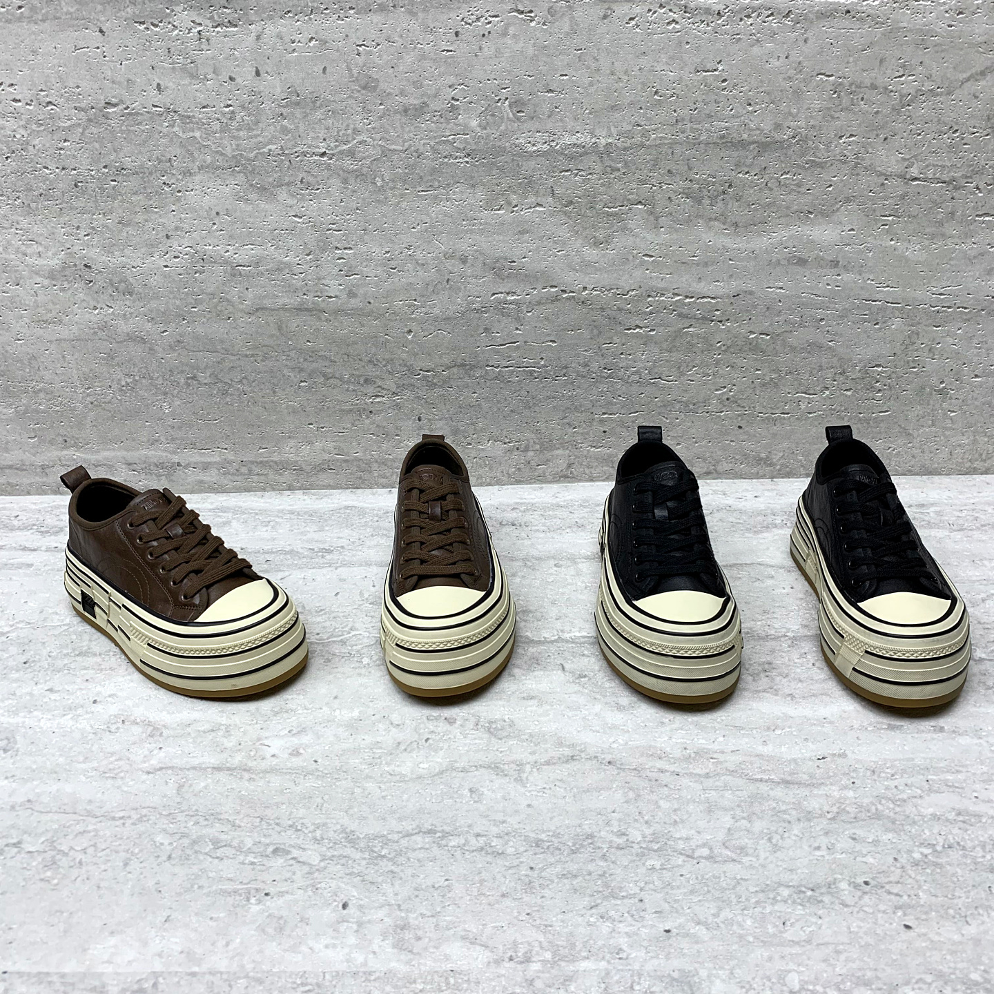 系带厚底增高圆头时尚松糕鞋单鞋