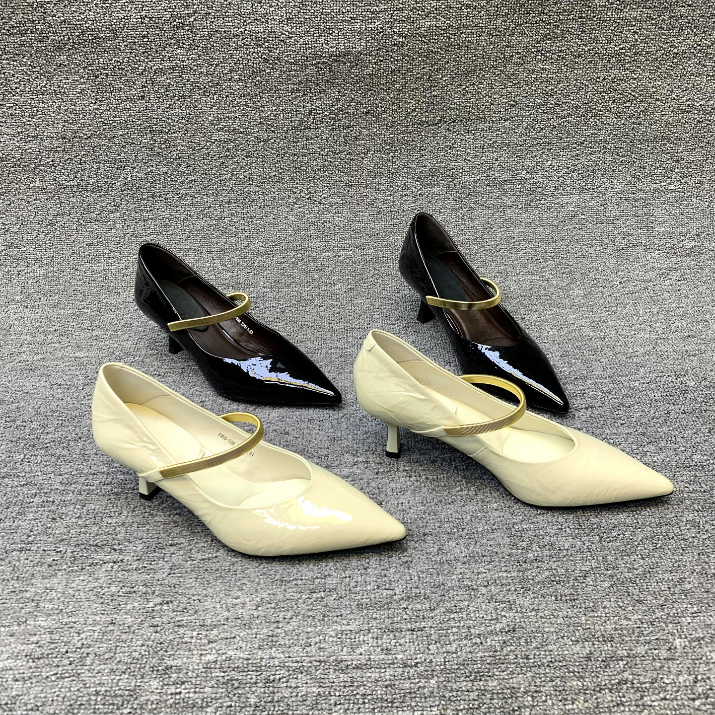 欧洲站女鞋2026春季新款欧货真皮浅口尖头绑带漆皮高跟鞋女细跟潮,女鞋,浅口单鞋,淘宝优惠券,粉丝福利购,淘宝优惠卷