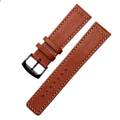 真皮手表带适配西铁城光动能