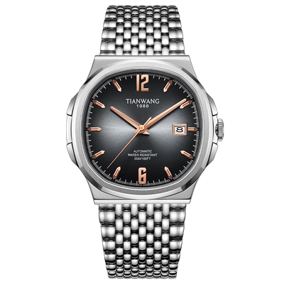 天王商务风时尚机械男表