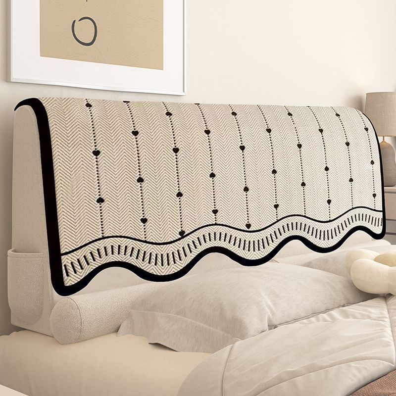 高级感床头被通用型雪尼尔公主风加厚床头罩套网红防滑水洗床头披