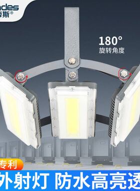 led投光灯防水模块组合户外射灯支架可调广告招牌工地草坪景观灯