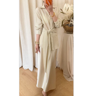 女翻领长袖 系带衬衫 2026法式 显瘦上衣HBZWW919094 金金宠粉