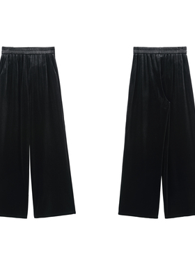 露露酱NN~「休闲阔腿裤」高腰加绒直筒裤HBZW652079