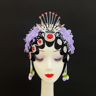 定制京剧舞蹈头饰艺道舞蹈头饰演出头饰戏曲青衣花旦舞蹈头饰京剧