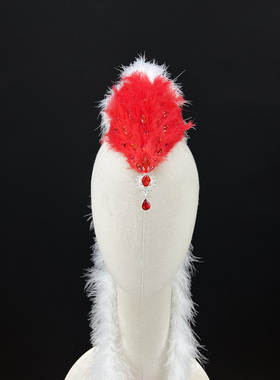 桃李杯俏灵狐头饰儿童少儿狐狸表演头饰民族舞蹈红狐白狐演出头饰