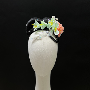 陌上花舞蹈头饰古典舞蹈陌上花开群舞头饰民族舞舞台演出艺考头饰