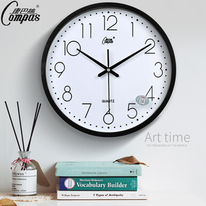 19.9元包邮   Compas 康巴丝 6021 圆形挂钟 9英寸