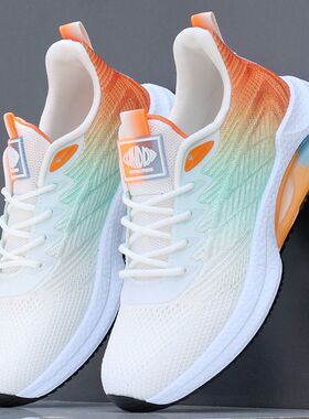 男士运动鞋夏季轻便透气男鞋子休闲鞋软底减震网面耐磨跑步鞋网鞋