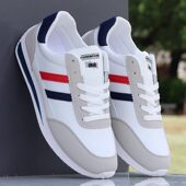 秋季 青年潮流复古运动休闲鞋 男鞋 2024新款 阿甘鞋 防水皮面鞋 增高鞋