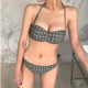 印花分体游泳衣女bikini2020 比基尼性感修身 挂脖吊带时尚 韩国新款