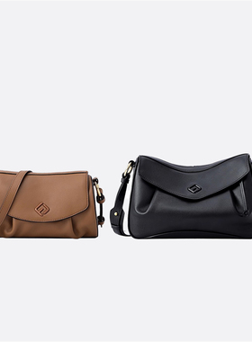 Fion/菲安妮真皮褶皱枕头包 时尚高级斜挎单肩包女FAAFVKR001/002