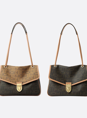 Fion/菲安妮老花腋下包 2025新款复古法棍包单肩包FAAFJGC100/153