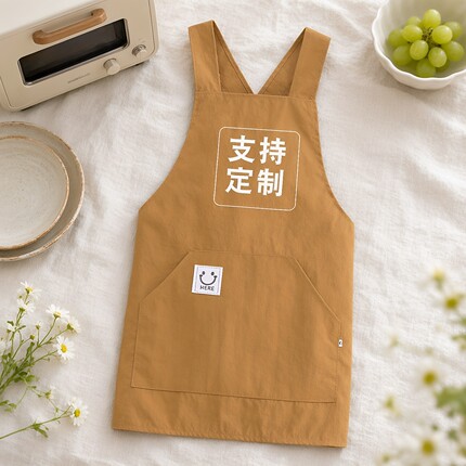 儿童画画围裙套袖美术书法防油污防泼水透气男女同款定制logo印字