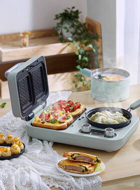 专柜正品小熊早餐机DSL-C10M1三明治多士炉面包机可拆煎饼锅电饼