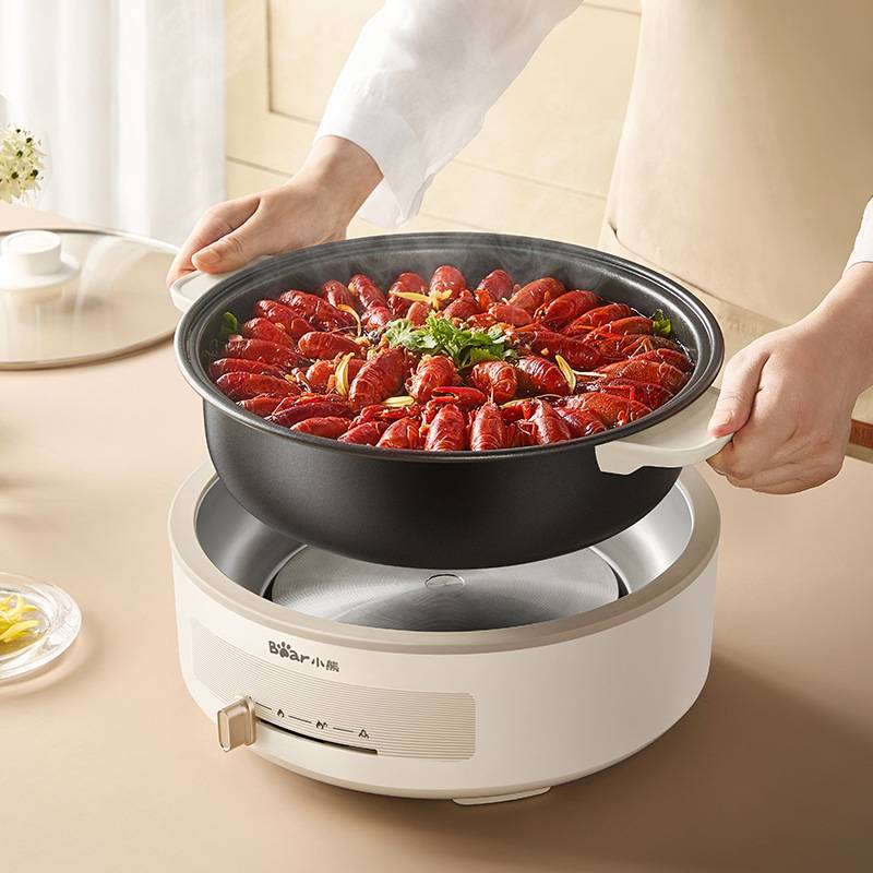 专柜正品小熊电火锅DHG-C40V2家用多功能宿舍分体式电热锅电炒锅4