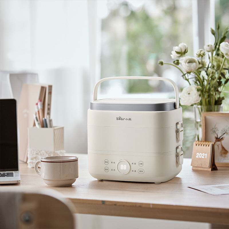 专柜正品小熊电加热饭盒DFH-E15Y6插电蒸煮上班族便携式保温办公
