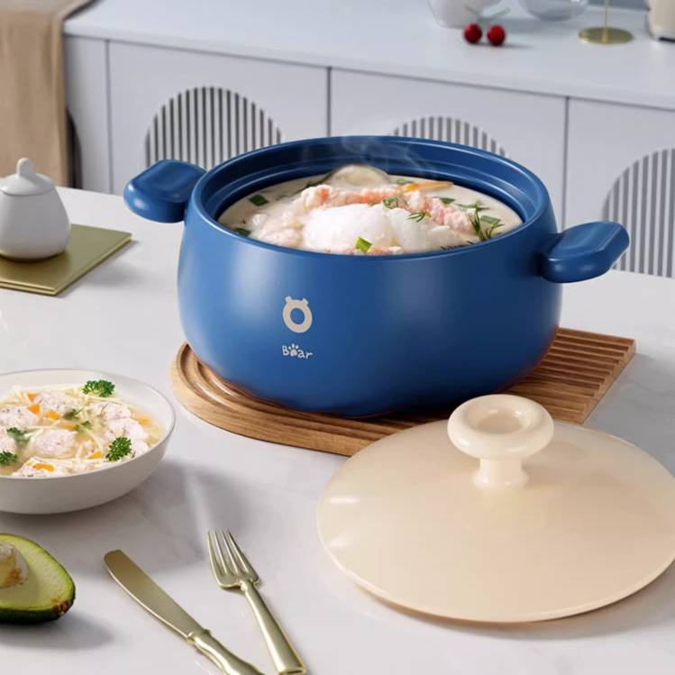 专柜正品小熊家用砂锅CP-G0026-P02炖锅汤锅耐高温煲仔饭陶瓷沙煲