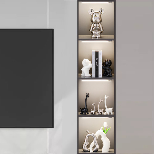 现代高端大气暴力熊书档假书酒柜家居装饰品摆件餐边柜电视柜套装