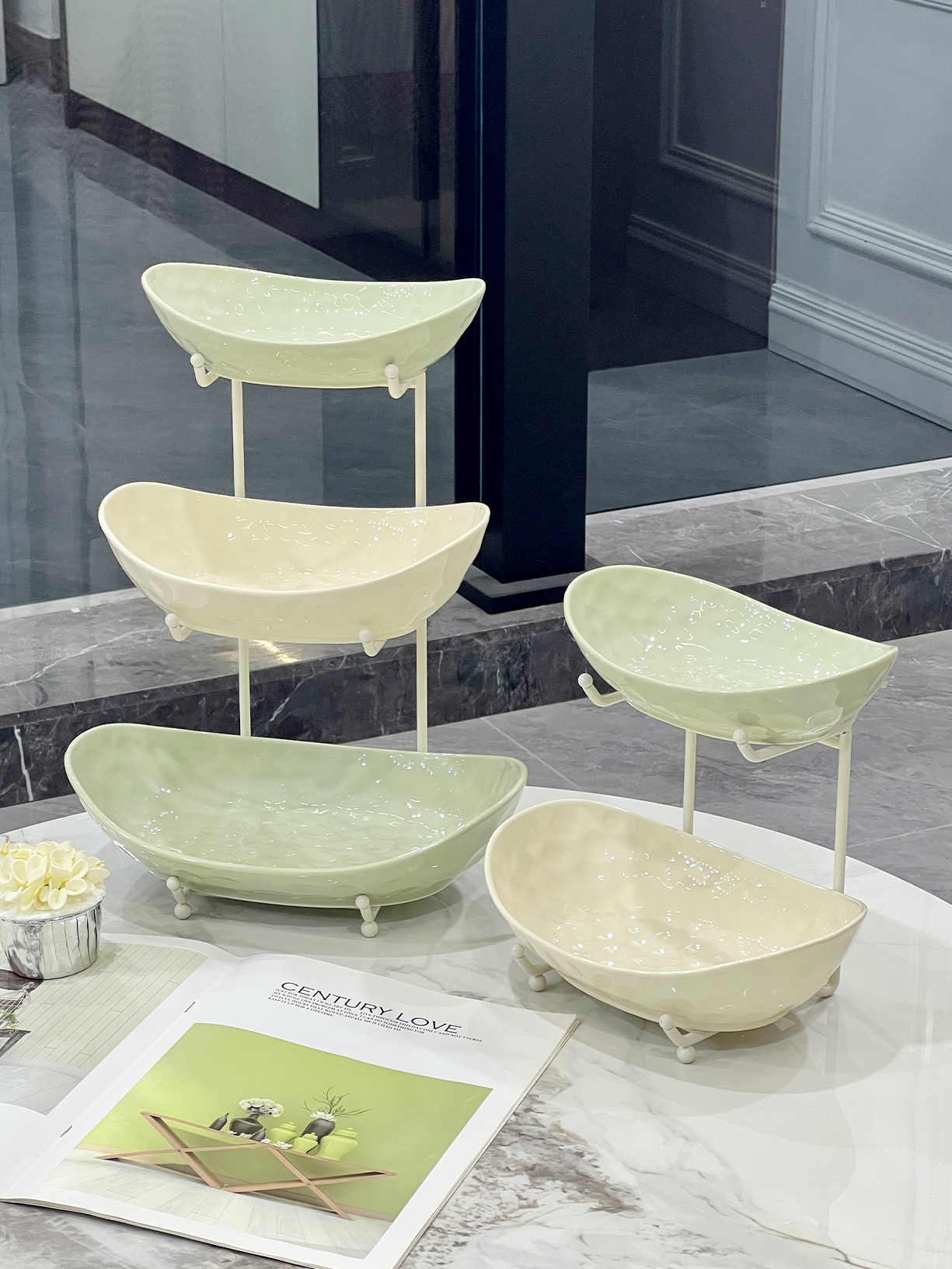 轻奢高档水果盘客厅家用茶几餐桌网红精致多层零食摆放盘点心收纳