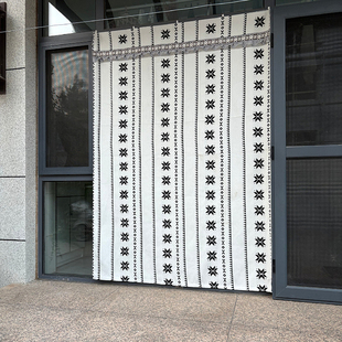 雪尼尔单层加厚布门帘新款整片保暖隔热春秋户外门隐私遮挡帘挡光