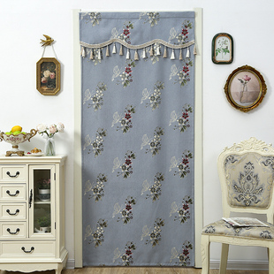 雪尼尔单层布门帘2025整片单开一体遮挡不透光隐私帘空调帘子粘贴