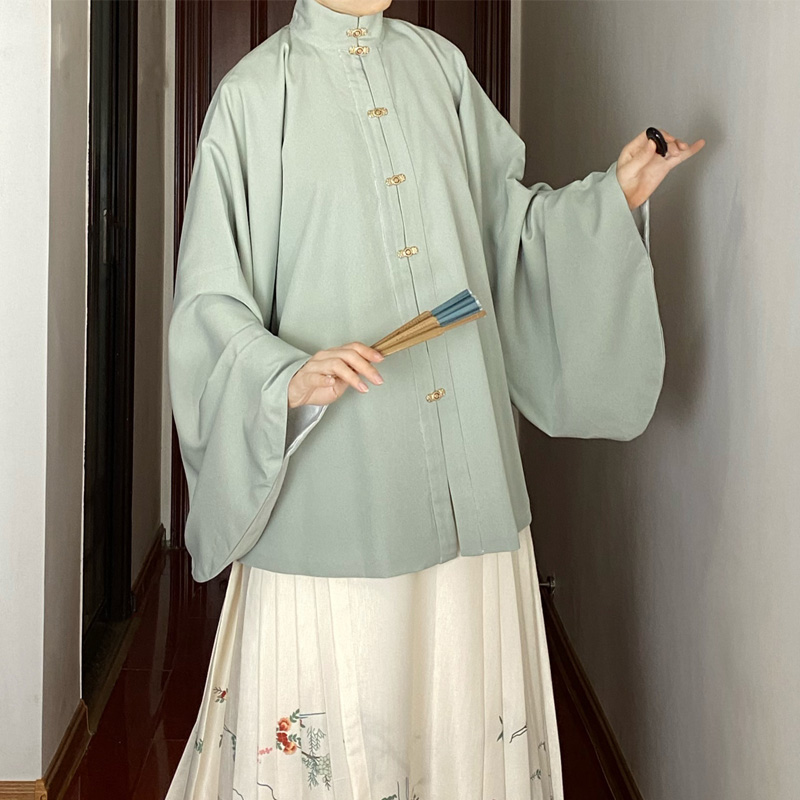 thumbnail for Guichun set Hanfu autumn and winter Ming system stand collar, placket, short jacket, large size customization, daily Hanfu inner multi-color optional