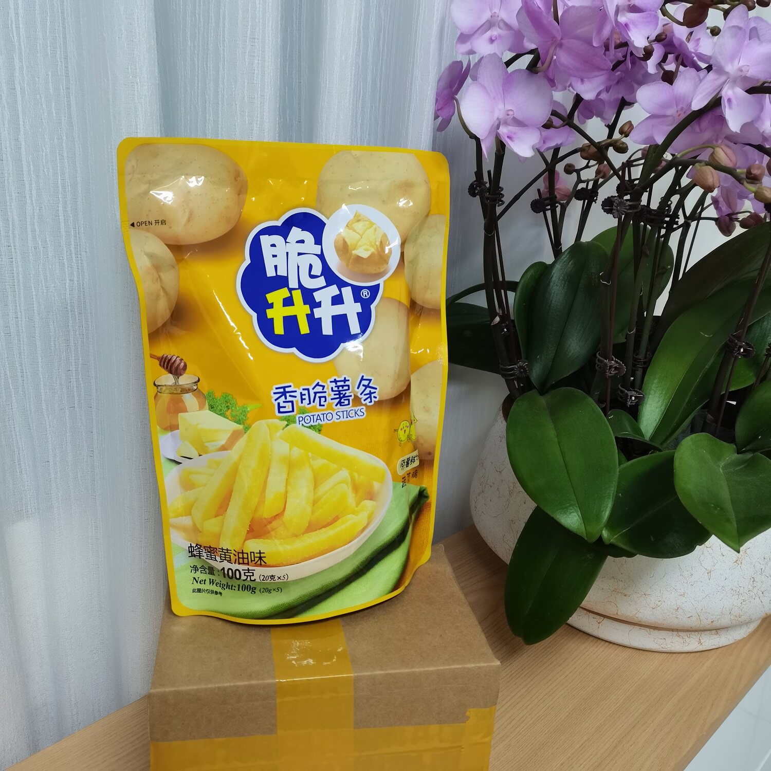 沃尔玛脆升升薯条100g袋装香脆蜂蜜黄油经典原味膨化休闲食品