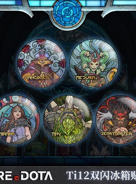 刀塔Ti12冰箱贴 烫金双闪工艺 磁吸底盖 双面背卡