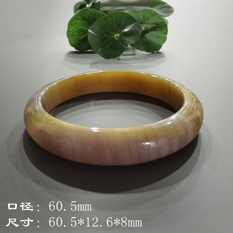 阜新金果玛瑙北票树化玉黑黄灰红白紫色女款手镯原创设计新品上市