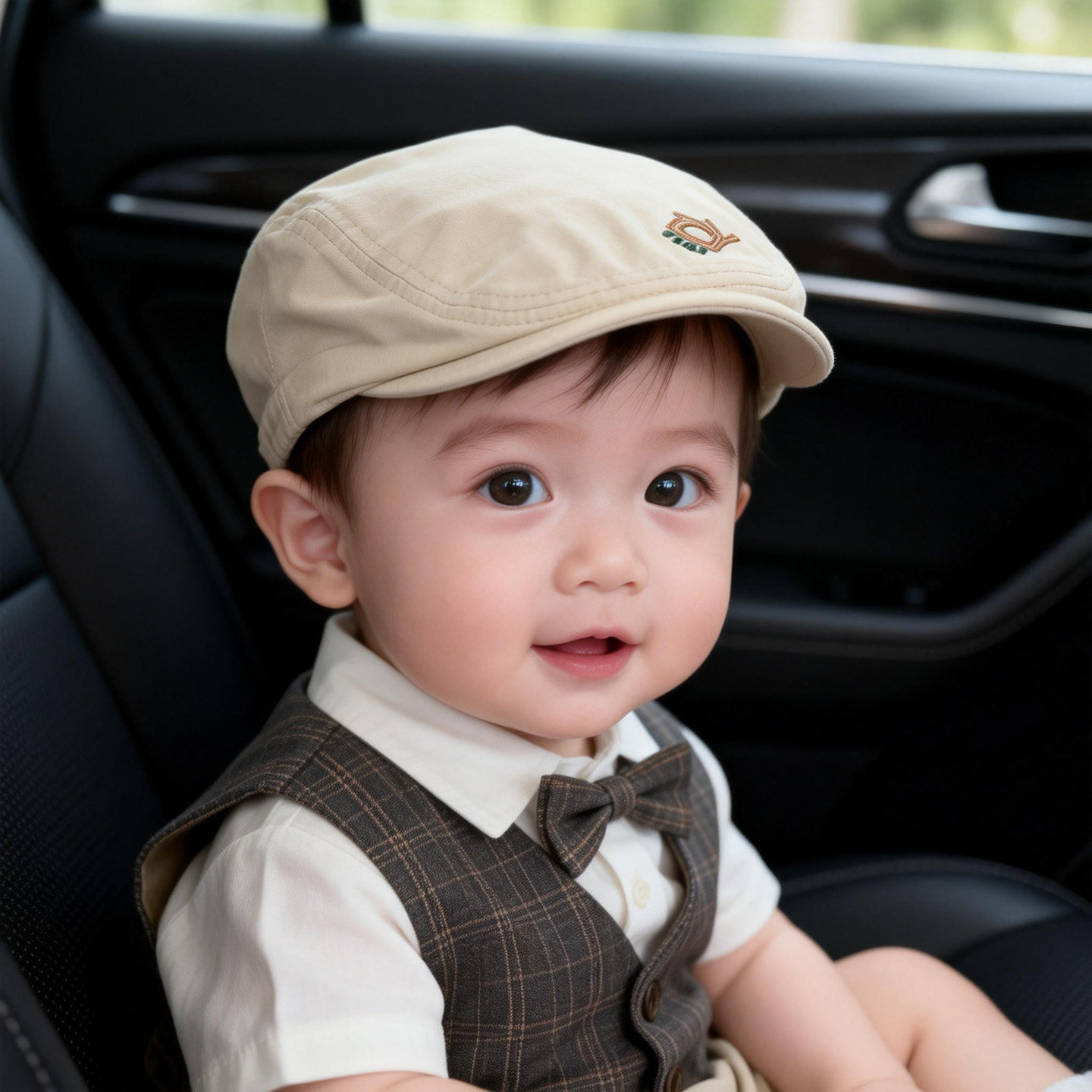 婴儿帽子春秋季复古宝宝贝雷帽薄款男孩遮阳鸭舌帽潮搭女童前进帽