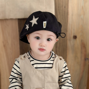 复古宝宝帽子春秋贝雷帽男女童鸭舌帽洋气百搭儿童前进帽2025新款