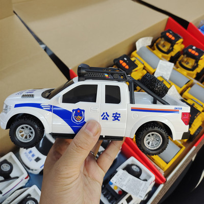 林达惯性警车皮卡救援车客机复兴号火车灯光音乐压路机工程车男孩