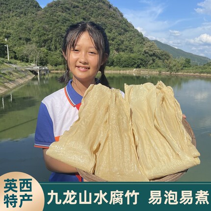 广东特产腐竹干货农家自制纯手工油豆皮无盐豆腐皮干油皮散装500g
