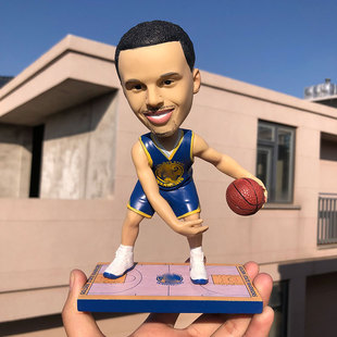 球星周边男生礼品科比詹姆斯库里文班亚马摇头人偶手办玩具摆台