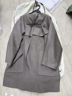 贵妇牌配防尘袋，2025秋冬新款双面羊绒大衣女中长款宽松大衣外套