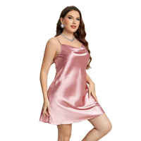 2024 Plus size high-end silk sling nightdress Summer pajamas thumbnail 7
