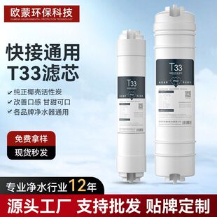 后置10净水器分配活性碳滤芯T33件过滤后置跨境2碳热销口感寸快接