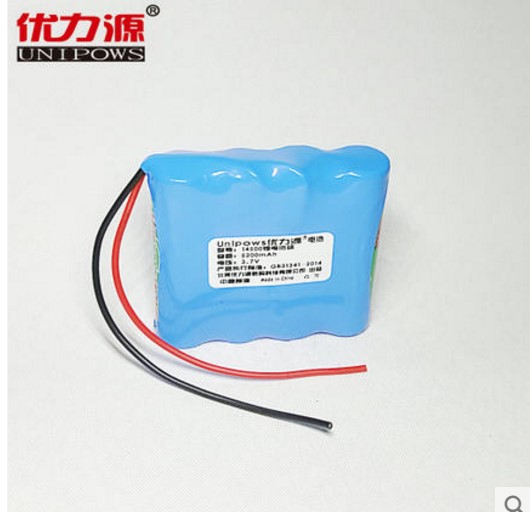 优力源3.7V 14500锂电池组 4节并联3400MAH 有保护板 单排 引出线