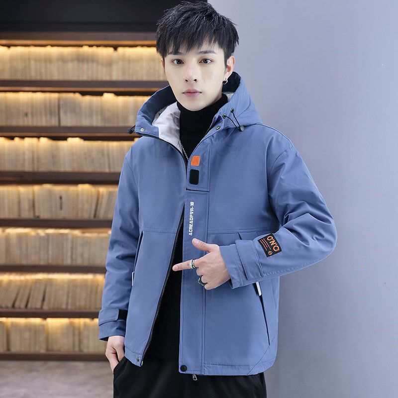 남성 후드 재킷 벨벳 면 코트 남성 두껍고 따뜻한 남성 면 의류 청소년 면 패딩 재킷 남성 코트 탑
