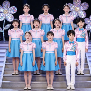 儿童演出服表演服装小学生合唱服朗诵蓬蓬裙演讲比赛服装男童女童